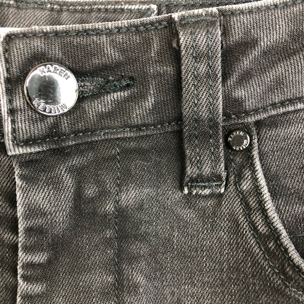 Karen Mullen Gray Gradient Ombré Raw Hem Fray Jean - Picture 3 of 9